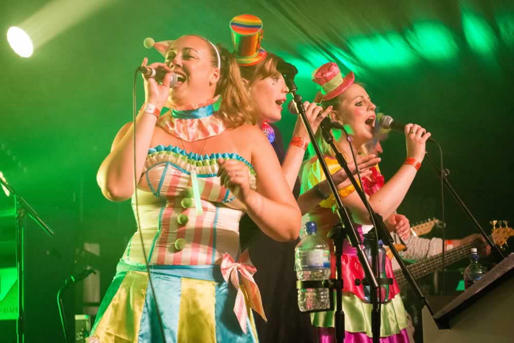 The Loose Cannons Band play circus night at the ball